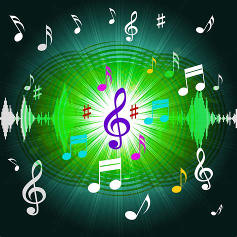 Free Photo Green Music Background Shows Shining Discs And Classical