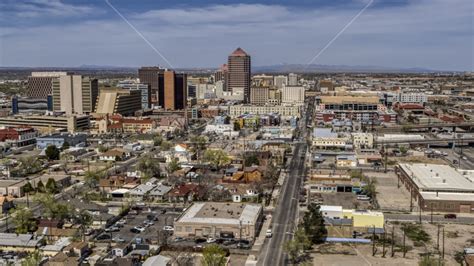 Wide View Of Albuquerque Plaza And Surrounding Buildings Downtown