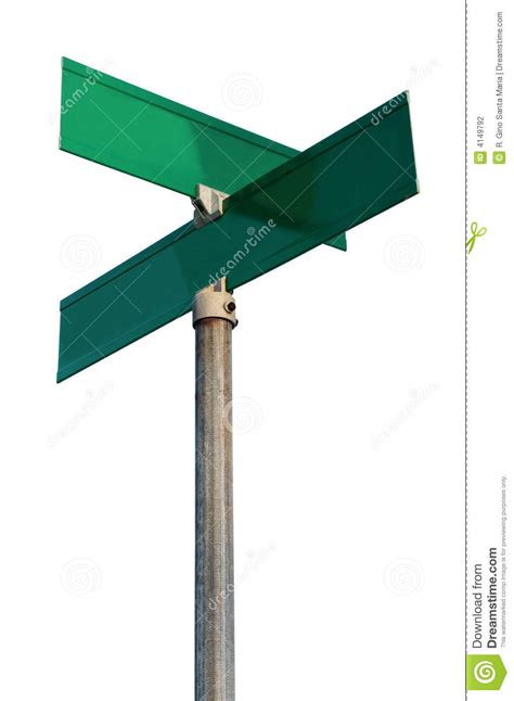 Empty Street Signs Stock Photo Image Of Guide Street 4149792