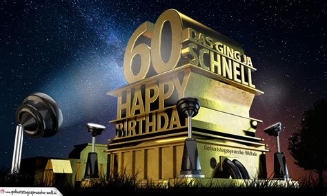 Top marken | günstige preise eur 50,00 versand. Kostenlose Geburtstagskarte zum 60. Geburtstag im Stile von Hollywood - Happy Birthday ...