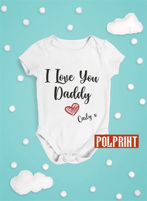 Personalised Baby Grow I Love You Mummy Or Daddy Any Name Etsy