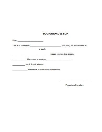 Doctor Excuse Examples Format How To Create PDF