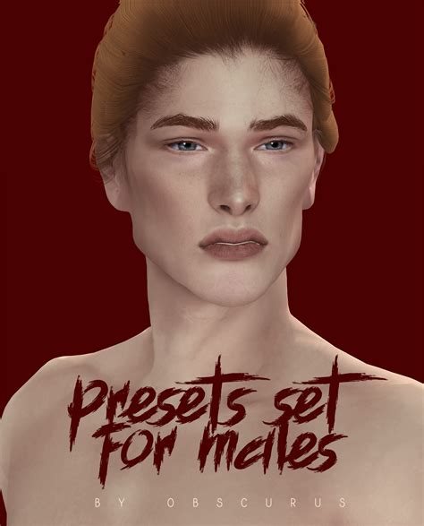 Presets Set For Your Male Sims Obscurus Sims On Patreon The Sims 4