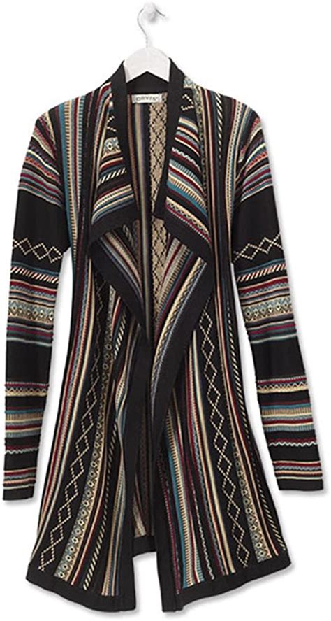 Orvis Womens Blanket Stripe Cardigan Medium Amazonca Clothing
