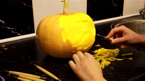 Simple Pumpkin Design 3d Carving Time Lapse Happy Halloween Youtube