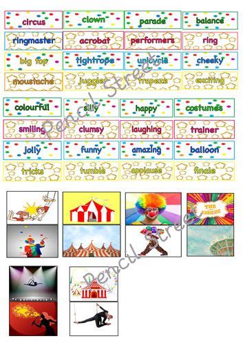 Keywords And Pictures To Support Classroom Display Suitable To Support