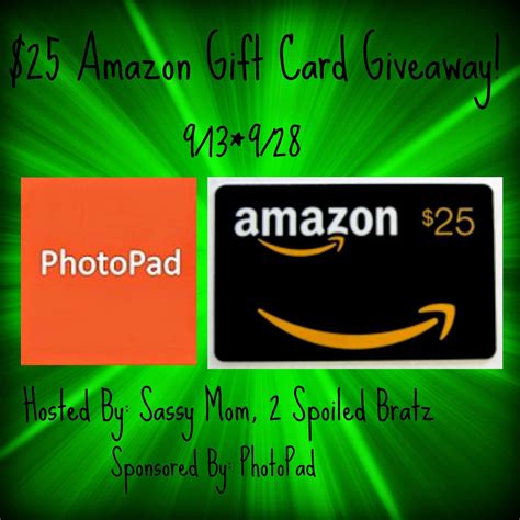 Giveaway | $25 Amazon Gift Card Giveaway US Ends 9/28 | Gift card giveaway, Amazon gift cards ...