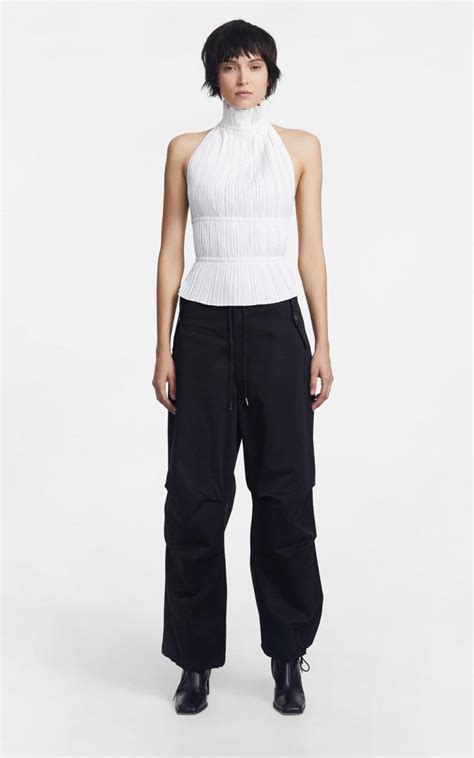 Channel Pleat Top Ivory Womens Dion Lee Tops Abtctravels