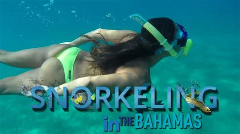 snorkeling in the bahamas bikini vacation youtube