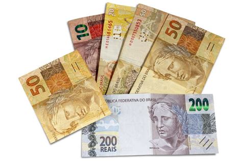 Brazilian Money Bill Two Hundred Bill Ten Twenty And Fifty Real