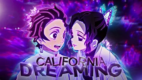 💜 california dreaming demon slayer tanjiro x shinobu [amv edit] 4k youtube