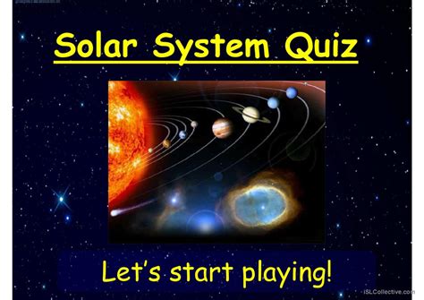 Solar System Quiz General Readin English Esl Powerpoints