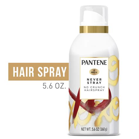 Pantene Never Stray No Crunch Hairspray, Paraben Sulfate Free, 5.6 oz ...