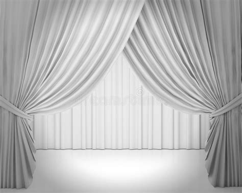 Check spelling or type a new query. White Stage Curtain, Background Stock Illustration ...
