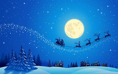 Starry Night Santa Claus Wallpapers Wallpaper Cave