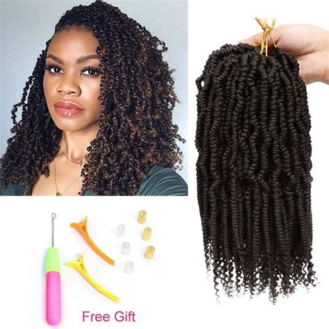 Amazon Com Passion Twist Hair Inch Fluffy Spring Twist Hair Crochet Braids Packs Black Syn
