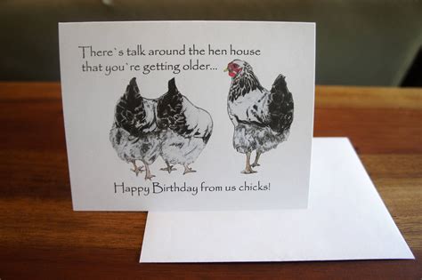 Funny Birthday Cards Chicken Greeting Cards Birthday From Etsy