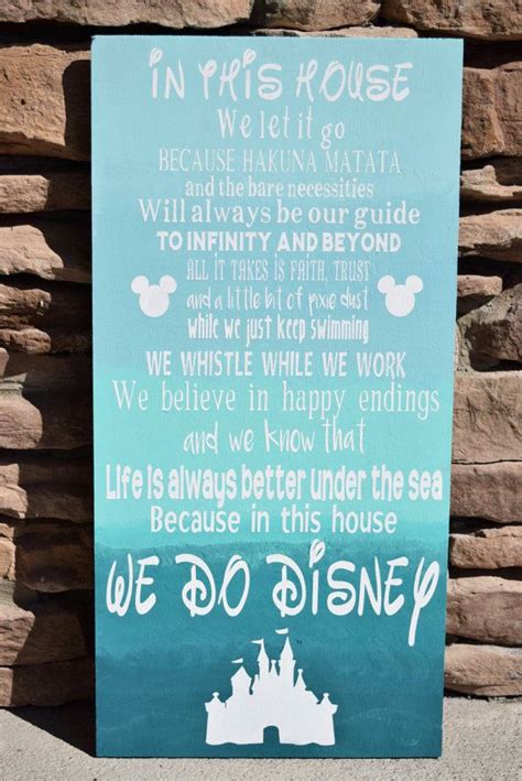 In This House Wooden Sign Inspired Disney Sign By Allibscreations