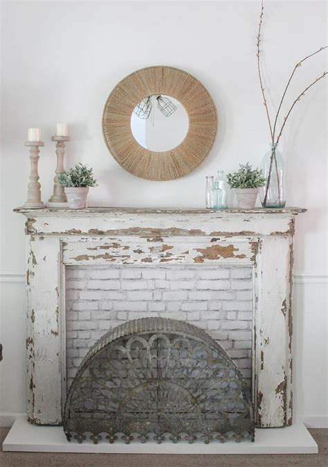 Diy Furniture In Rustic Farmhouse Fireplace Faux