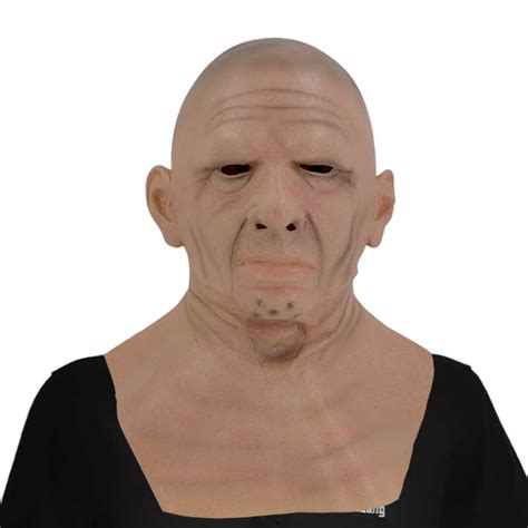 Customized Realistic Halloween Latex Mask Cosplay Party Bald Old Man Face Latex Mask Masquerade