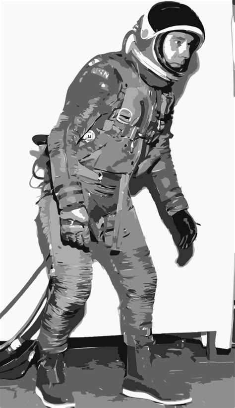 Astronaut Black And White Soldier Astronaut Clipart ...