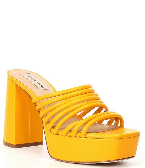 Antonio Melani Bree Tubular Leather Platform Sandals Dillards