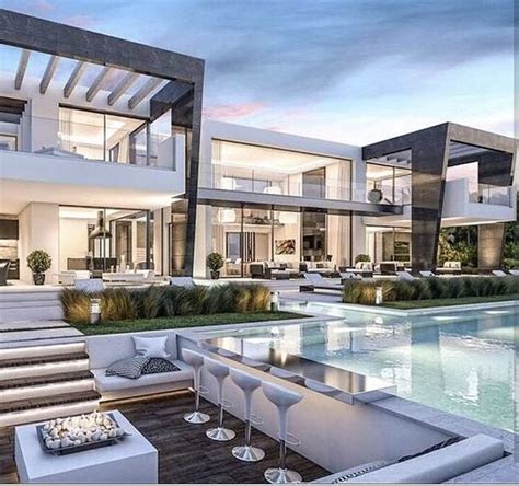 Modern Luxury Home With A Poolside Bar Luxury Homes