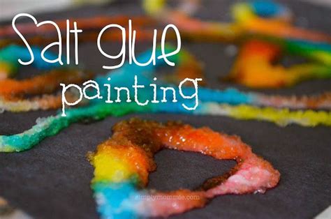 Salt Glue Painting Simply Mommie Preschool Arts And Crafts