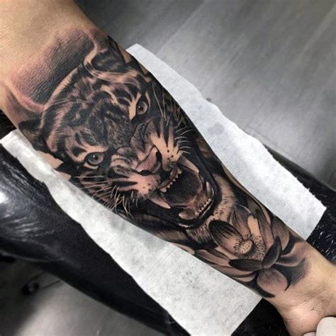 Tiger Mens Half Sleeve Forearm Tattoos Tattoos