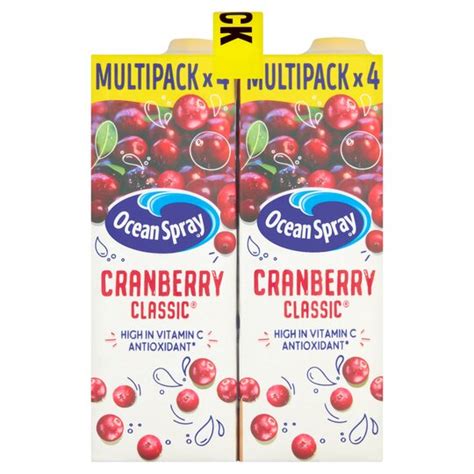 Ocean Spray Cranberry Classic Juice Drink 4 X 1 Litre Tesco Groceries