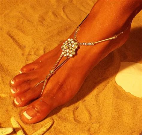 Happi Feet Bling Rhinestone Barefoot Sandals Wedding Shoes Etsy