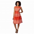 Betty Jackson.Black Womens Designer Coral Striped Lace Dress From ...