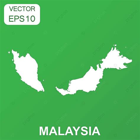 Iconic Malaysian Map For Business And Conceptual Purposes Vector