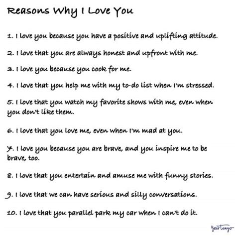 100 Reasons Why I Love You — A Comprehensive List Yourtango