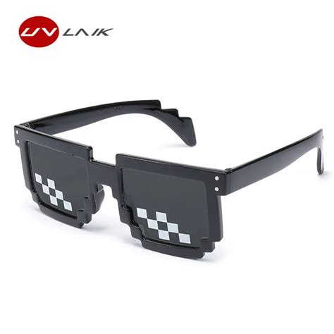 Uvlaik Deal With It Glasses 8 Bit Mlg Pixelated Sunglasses Men Women
