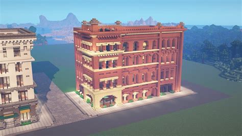 Minecraft Brick City Building With An Interesting Interior Minecraft Map