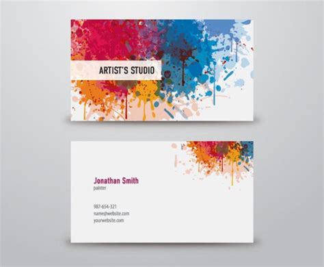 Artist Business Card Vector Art And Graphics