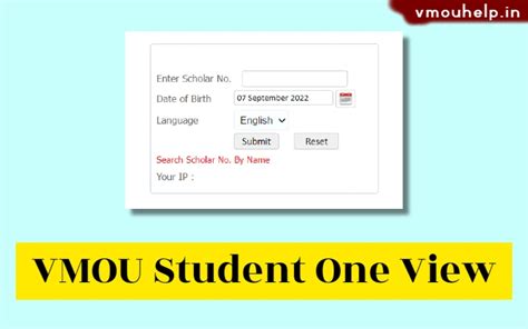 Vmou Student One View 2023 Kota Open University