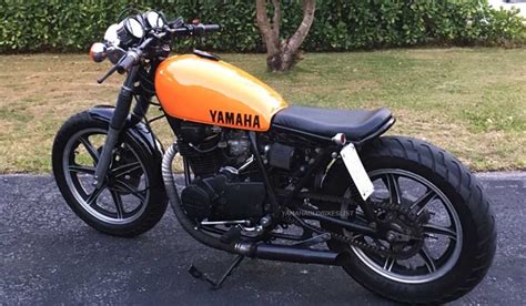 Yamaha Xs400 Bobber With Custom Slash Cut Exhaust Yamaha Old Bikes List