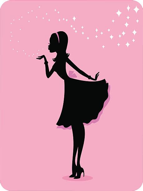 30 Woman Blowing Kiss Silhouette Stock Illustrations Royalty Free