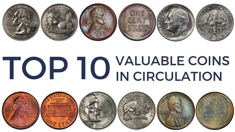 Top 10 Most Valuable Coins In Circulation Rare Pennies Nickels