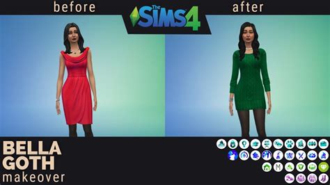 Bella Goth Makeover Sims 4 Speed Build Youtube