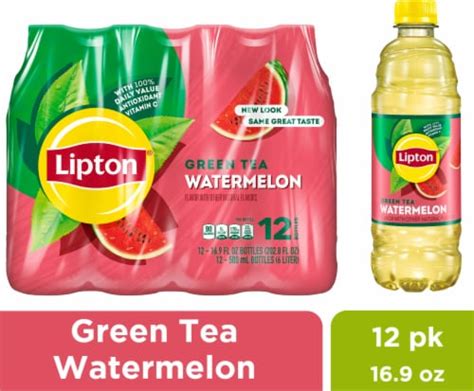 Lipton Watermelon Iced Green Tea 12 Bottles 169 Fl Oz Frys Food