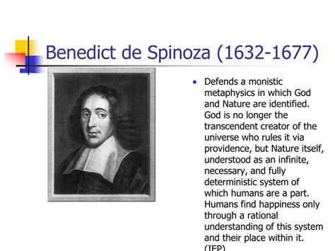Ppt Benedict De Spinoza 1632 1677 Powerpoint Presentation Free