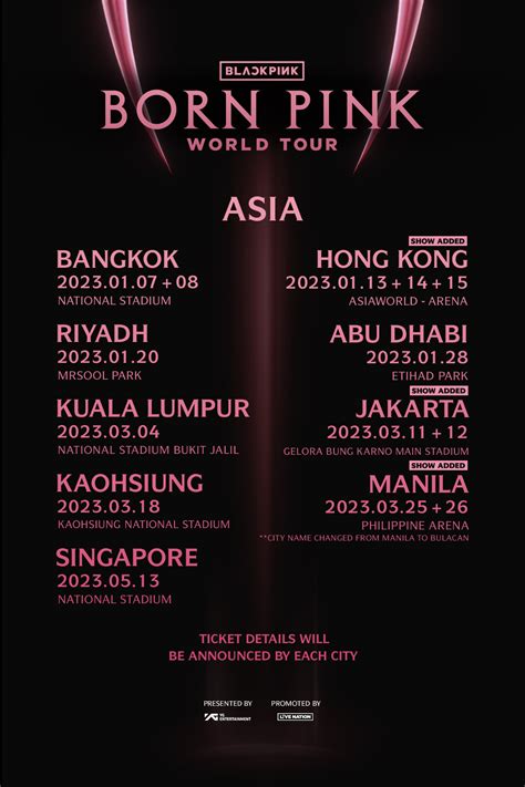 blackpink drops dates and locations for “born pink” world tour in asia entertainment daily