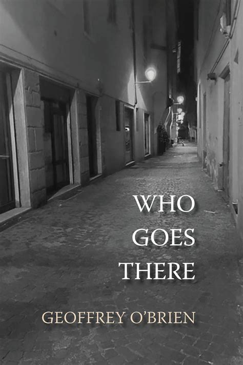 Who Goes There By Geoffrey Obrien Dos Madres Press