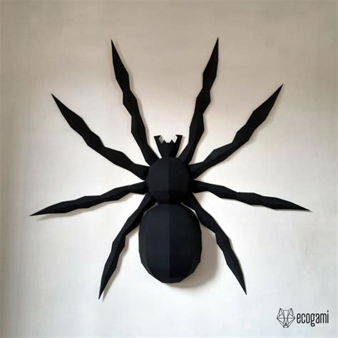 Printable Spider Papercraft Trophy Perfect For Your Halloween Wall Decor