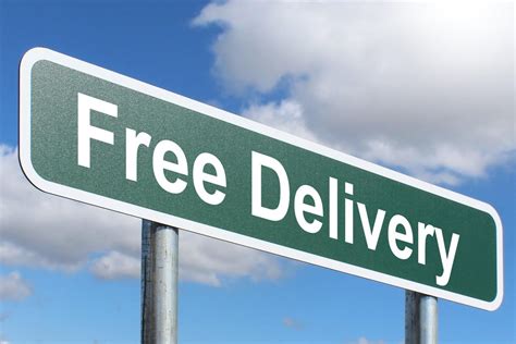 Free Delivery Free Of Charge Creative Commons Green Highway Sign Image
