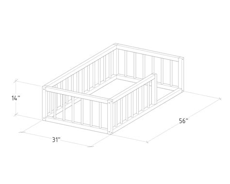 Buy Montessori Floor Bed Plan Crib Size Pdf Diy Online In India Etsy