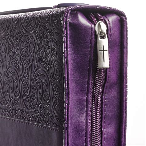 Faith Purple Imitation Leather Large Bible Cover Free Delivery Eden